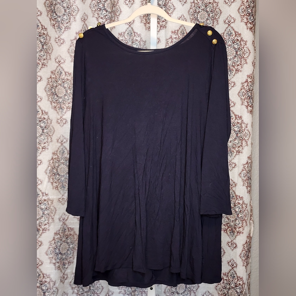 Lane Bryant 18/20 Swing Top 3/4 sleeve with buttons